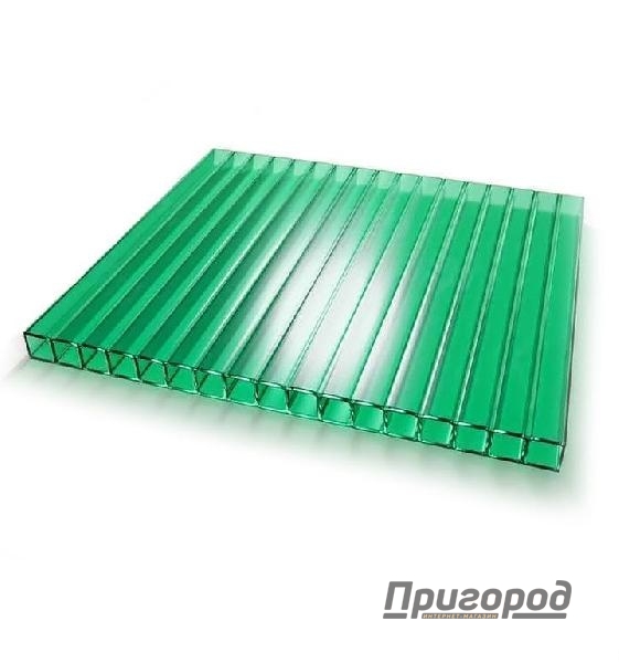 Поликарбонат сотовый h2,1м  4мм зеленый