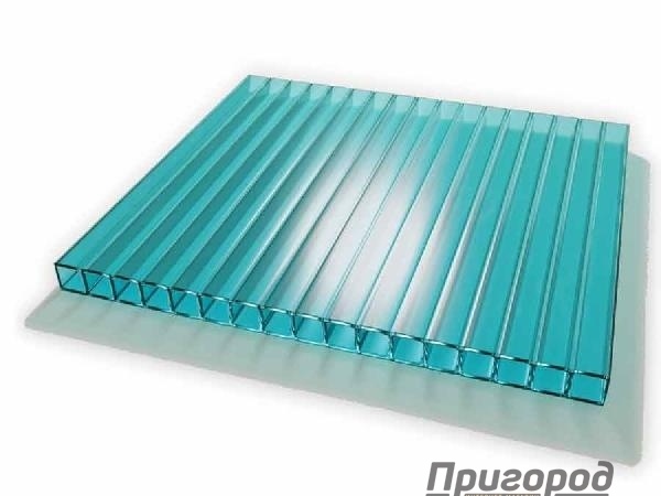 Поликарбонат сотовый h2,1м  4мм бирюза